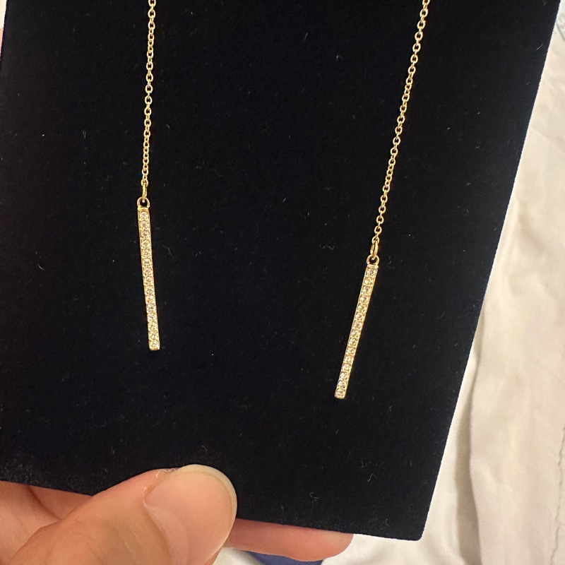 施華洛世奇SWAROVSKI 藍寶石垂釣耳環-10