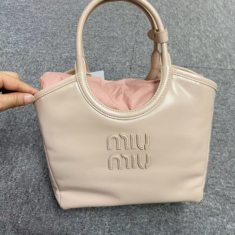 Miu Miu Ivy 皮革手提袋 小號-5