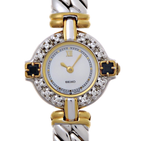 精工 Exceline 藍寶石鑽石女錶 1F20-0B60