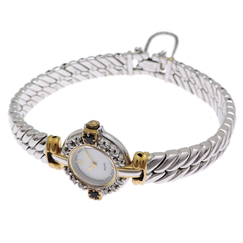 精工 Exceline 藍寶石鑽石女錶 1F20-0B60-1