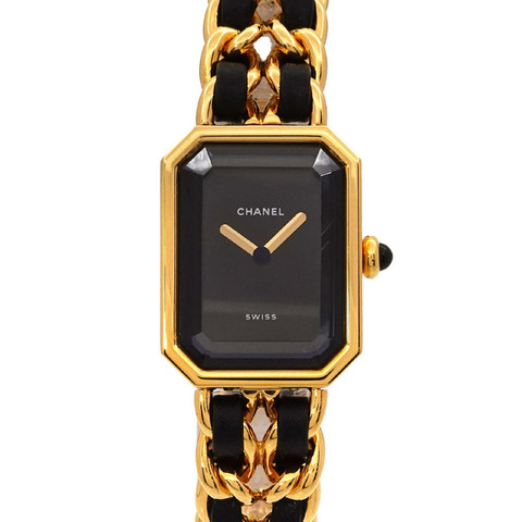 香奈兒 (CHANEL) Premiere 女士腕錶，M 碼，H0001，黑金配色，石英機芯