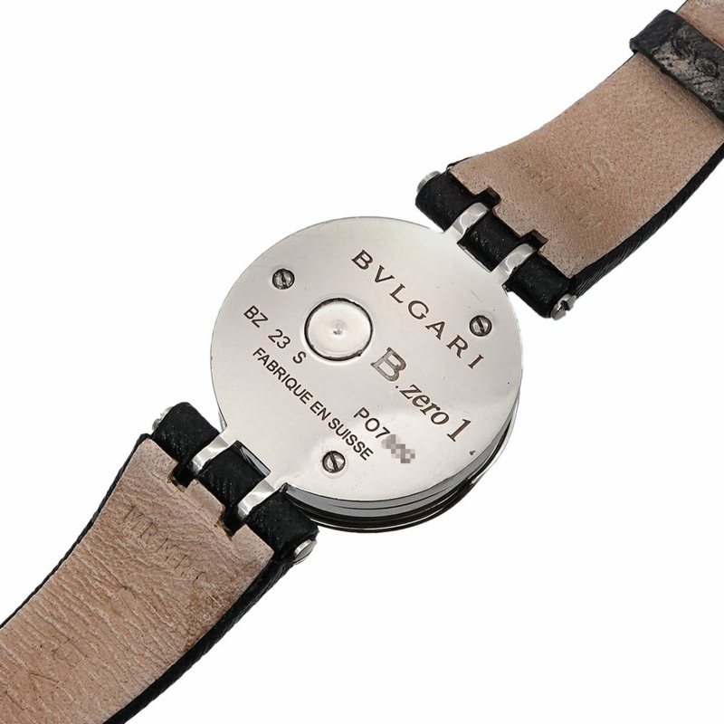 寶格麗 B-zero1 BZ23S 女士腕錶,鑲鑽錶圈,鑲嵌 12 顆鑽石,藍色錶殼,石英機芯-6