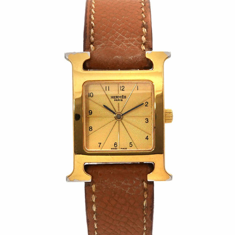 愛馬仕 H Watch HH1 201 女士金色石英錶