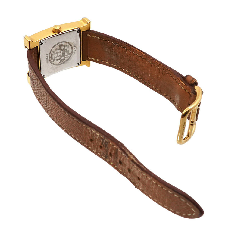 愛馬仕 H Watch HH1 201 女士金色石英錶-4