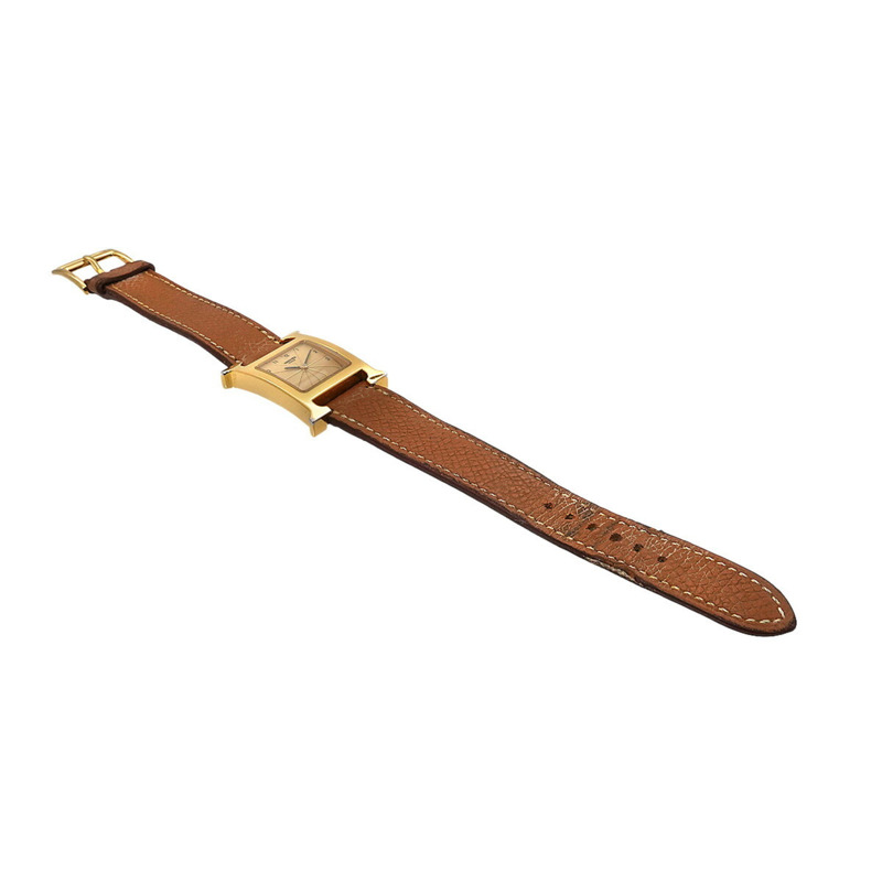 愛馬仕 H Watch HH1 201 女士金色石英錶-7