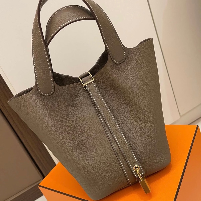 Hermes picotin 18 大象灰金釦 九成新-1