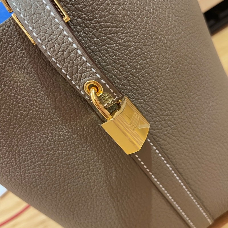 Hermes picotin 18 大象灰金釦 九成新-3