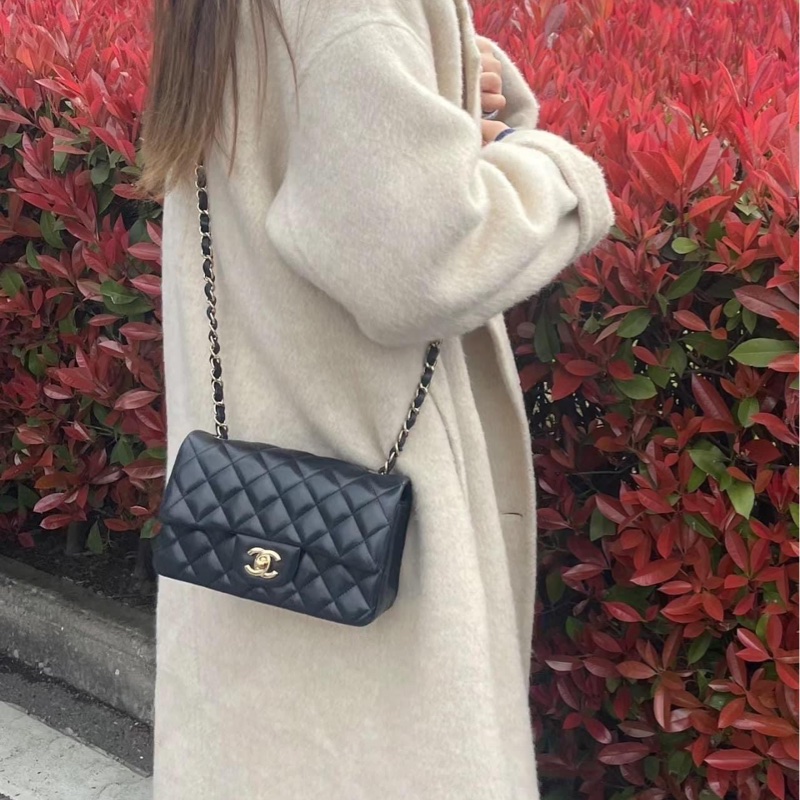 「M.Y精品」小香 晶片款 cf20 coco20 大mini 黑銀-1