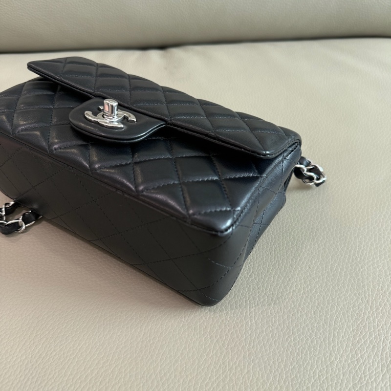 「M.Y精品」小香 晶片款 cf20 coco20 大mini 黑銀-21