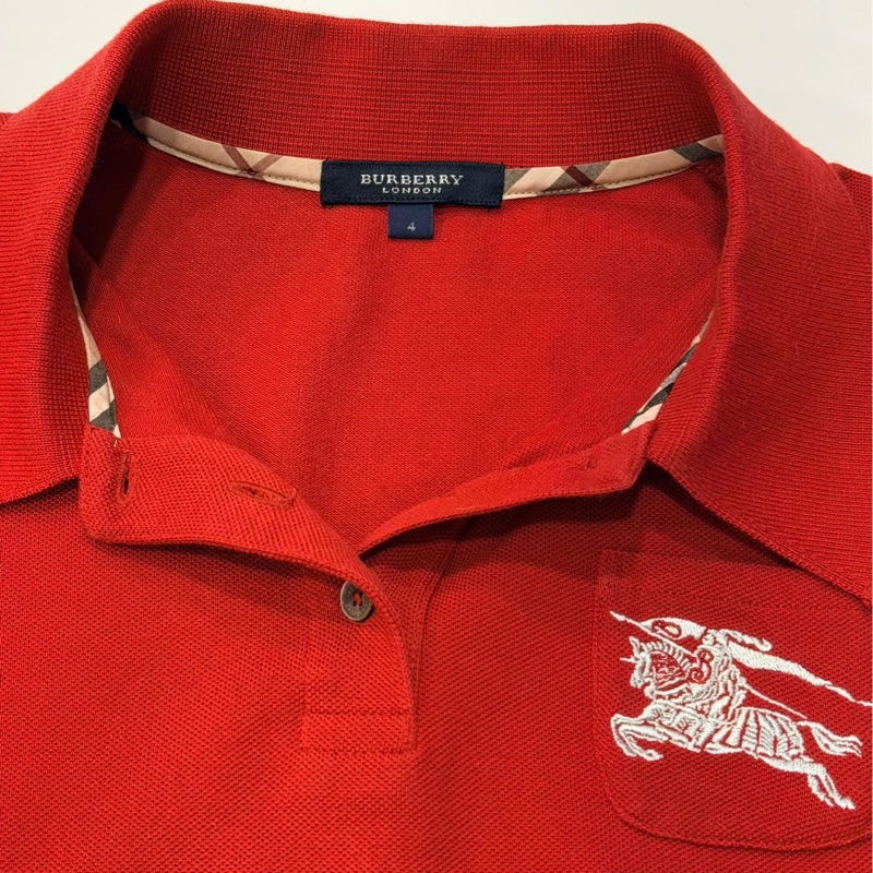 Burberry 倫敦 刺繡大戰馬POLO衫-3