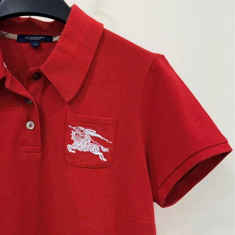 Burberry 倫敦 刺繡大戰馬POLO衫-4