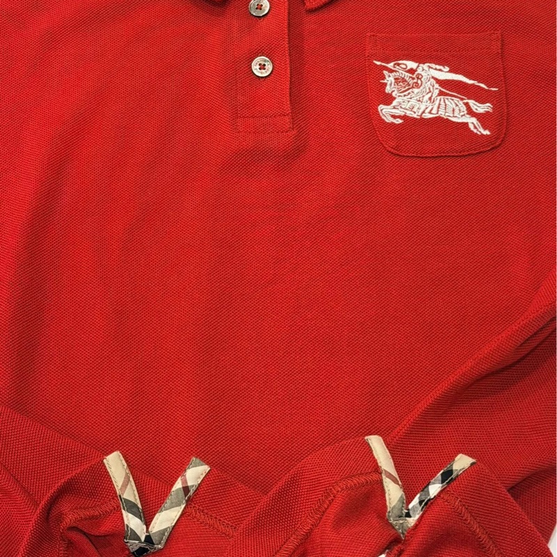 Burberry 倫敦 刺繡大戰馬POLO衫-5