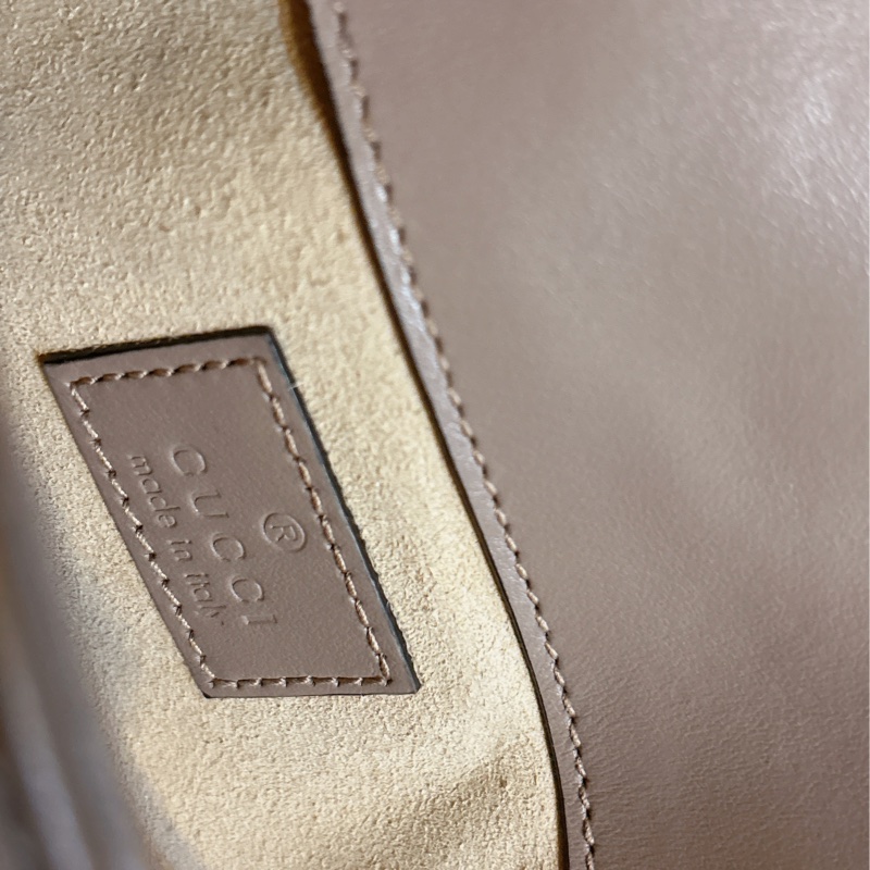 有購買票據 GUCCI Marmont supermini 奶茶色-6