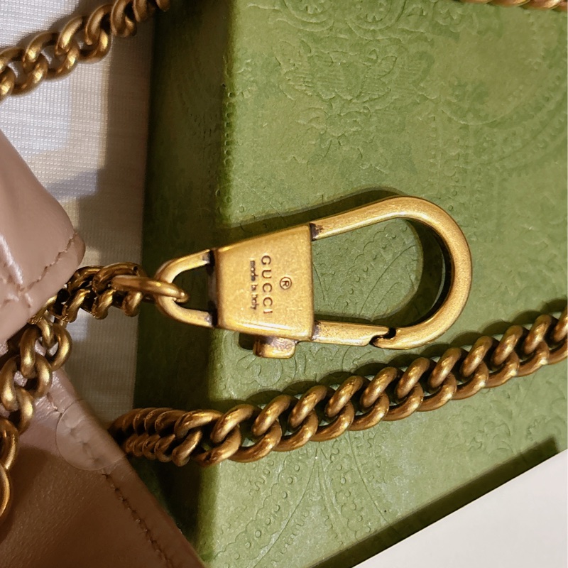 有購買票據 GUCCI Marmont supermini 奶茶色-14