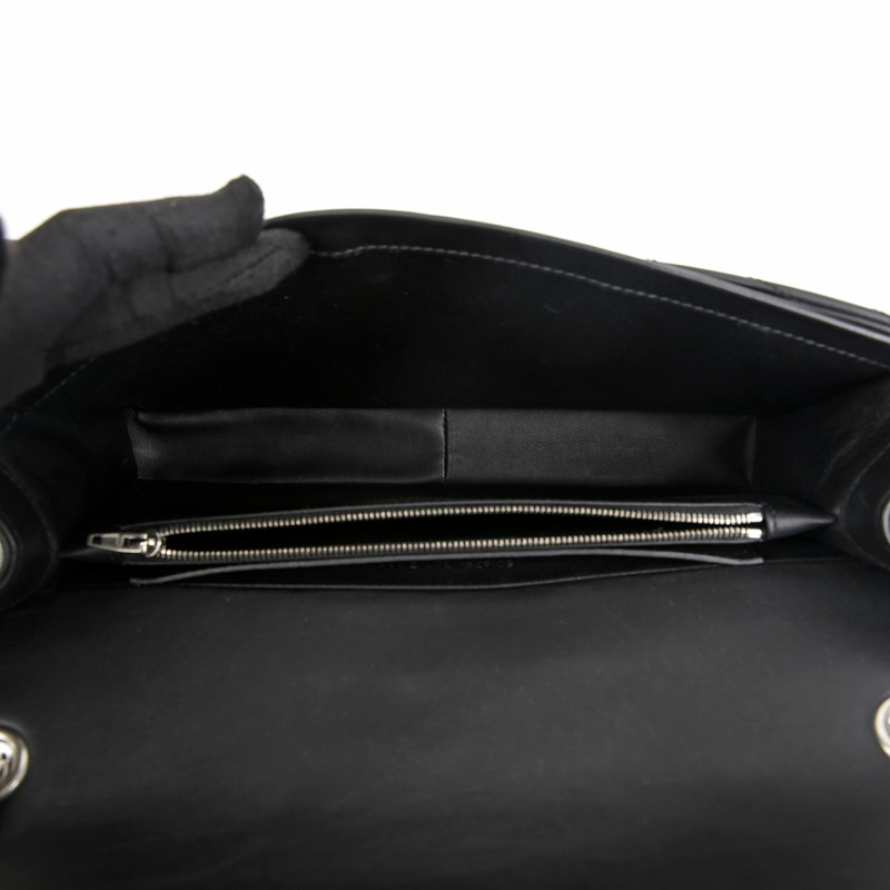 BALENCIAGA 501679 BB 絎縫大號圓形翻蓋肩斜背包-7