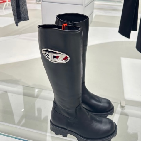 Diesel 皮革 高筒靴#35 36 37 38 39