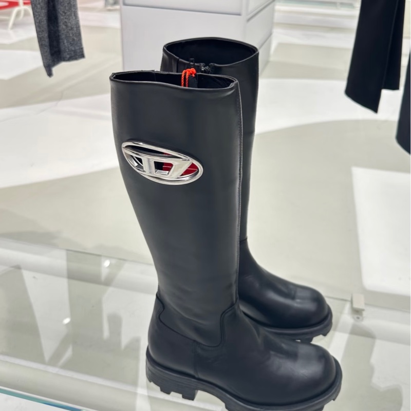 Diesel 皮革 高筒靴#35 36 37 38 39-0