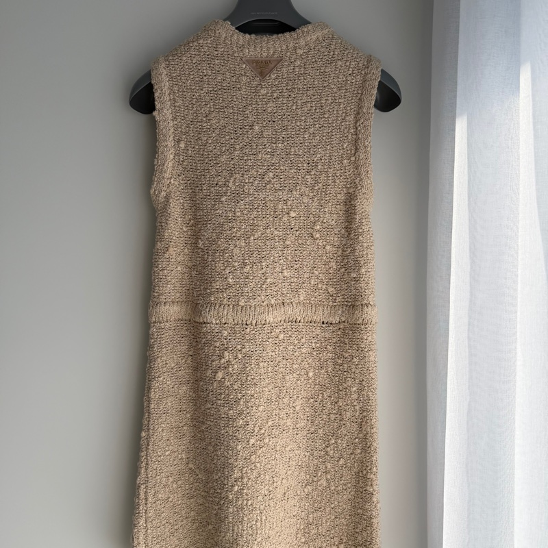 🖤Prada針織綁帶洋裝/Prada無袖洋裝/Prada繫帶洋裝/Prada無袖洋裝/Prada休閒洋裝/Prada洋裝(23952/綁帶)🖤無花果精品-4