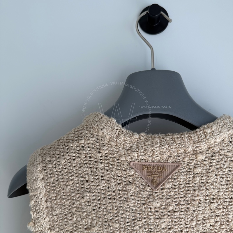 🖤Prada針織綁帶洋裝/Prada無袖洋裝/Prada繫帶洋裝/Prada無袖洋裝/Prada休閒洋裝/Prada洋裝(23952/綁帶)🖤無花果精品-5