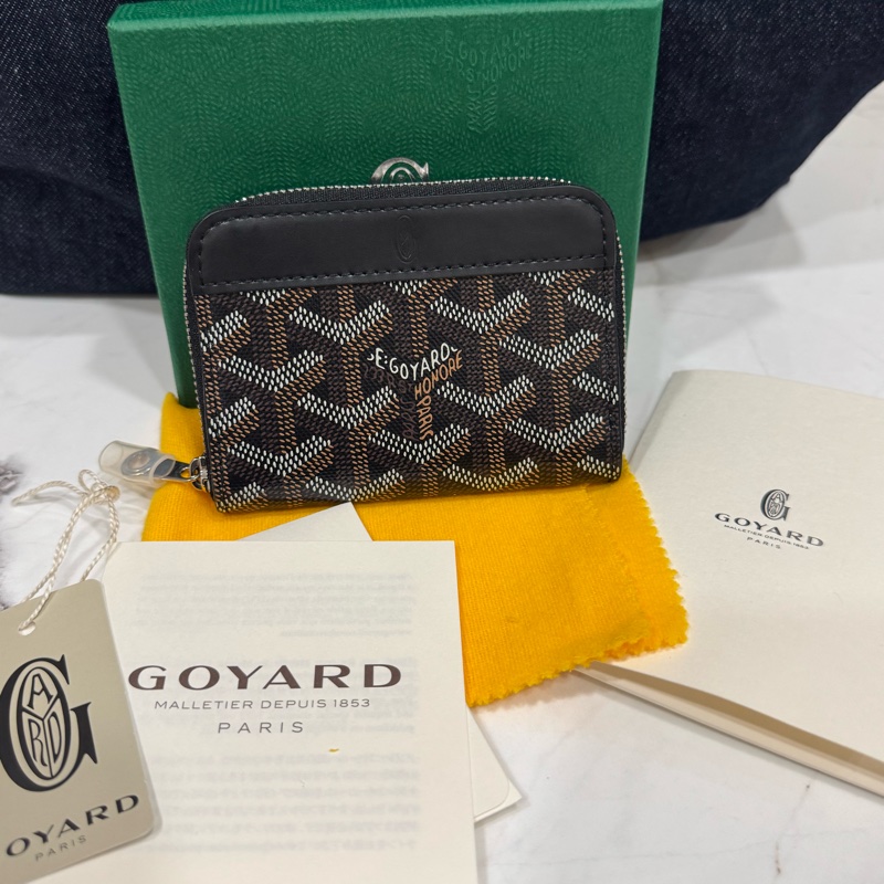 Goyard 經典黑色零錢卡包-1