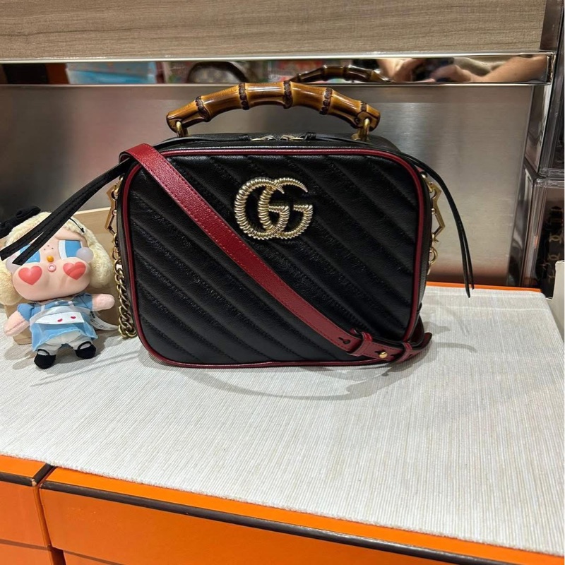 Gucci GG Marmont Matelassé Bag Bamboo Top Handle 2way bag-0