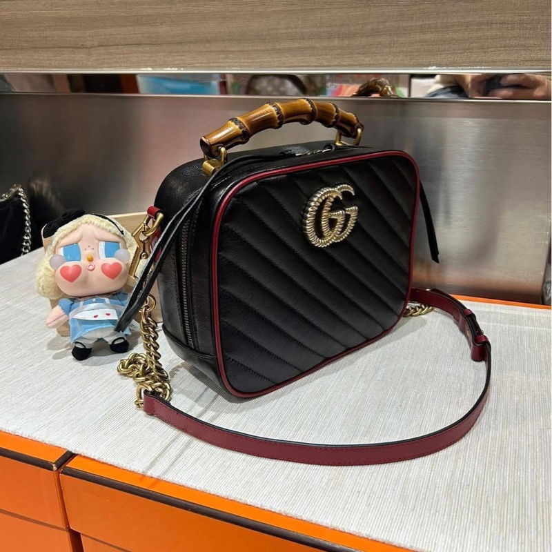 Gucci GG Marmont Matelassé Bag Bamboo Top Handle 2way bag-1