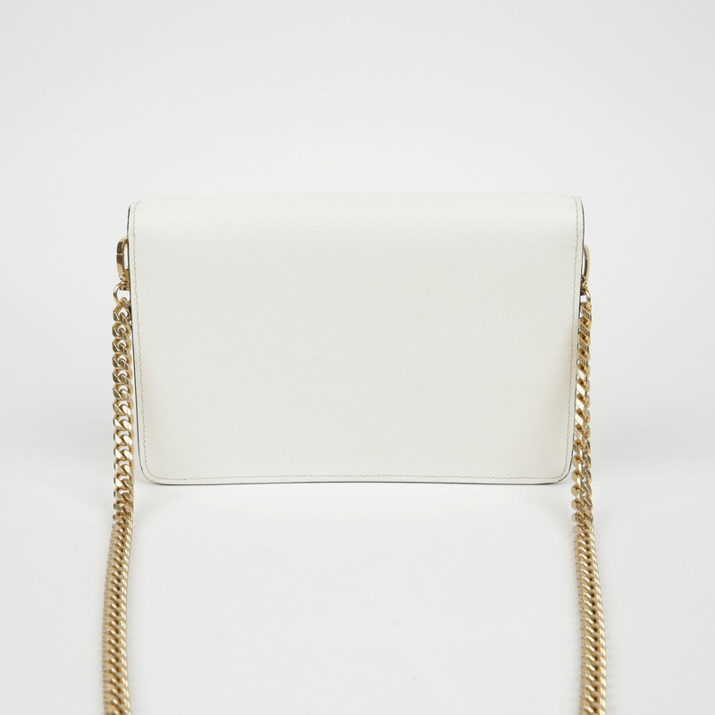 PRADA 三角形Logo鏈條單肩斜背包 1BD318-2