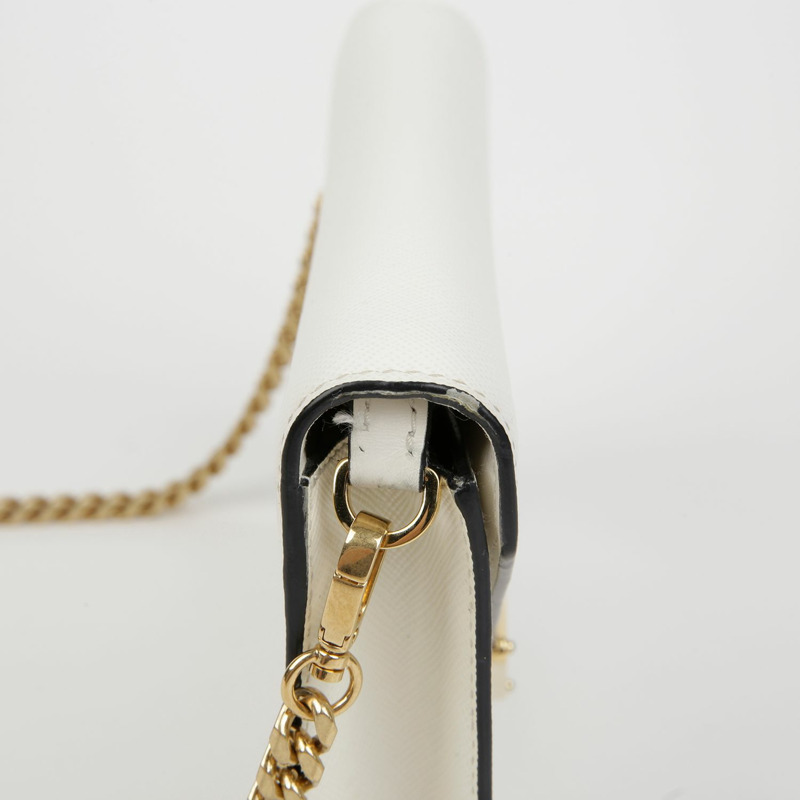 PRADA 三角形Logo鏈條單肩斜背包 1BD318-4