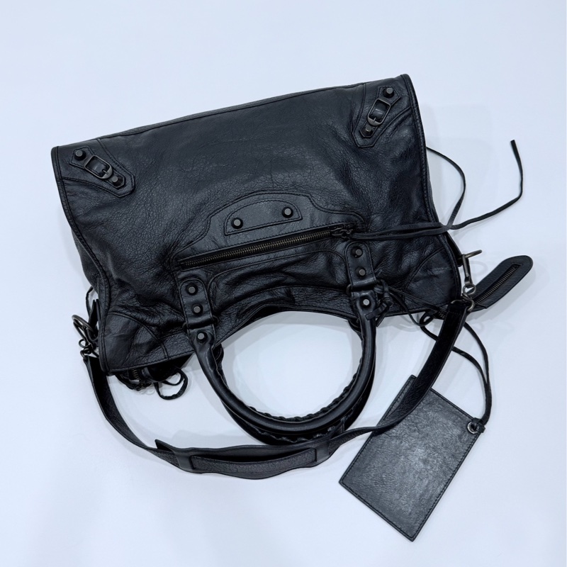 Balenciaga 巴黎世家 city Classic all black黑色 機車包 手提包 斜背包 肩背包 側背包-0