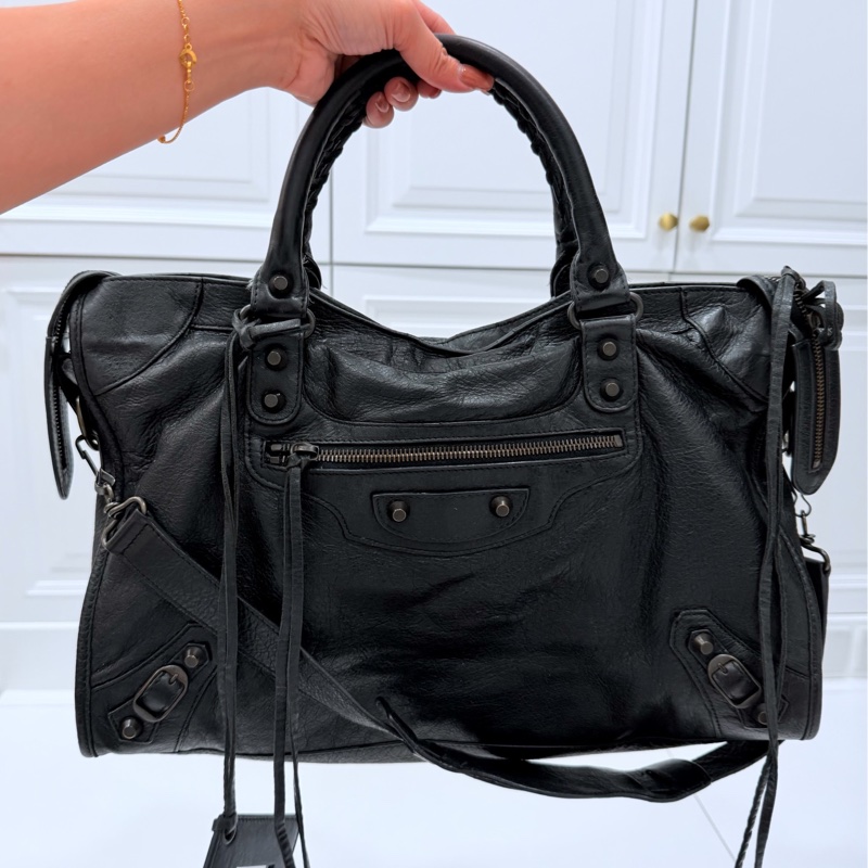 Balenciaga 巴黎世家 city Classic all black黑色 機車包 手提包 斜背包 肩背包 側背包-1