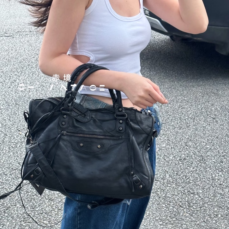 Balenciaga 巴黎世家 city Classic all black黑色 機車包 手提包 斜背包 肩背包 側背包-2