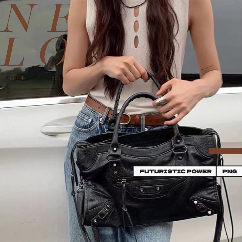 Balenciaga 巴黎世家 city Classic all black黑色 機車包 手提包 斜背包 肩背包 側背包-6