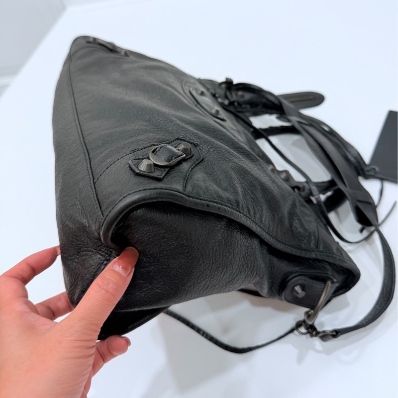 Balenciaga 巴黎世家 city Classic all black黑色 機車包 手提包 斜背包 肩背包 側背包-24