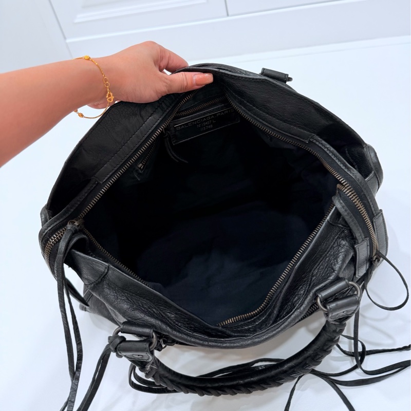 Balenciaga 巴黎世家 city Classic all black黑色 機車包 手提包 斜背包 肩背包 側背包-27