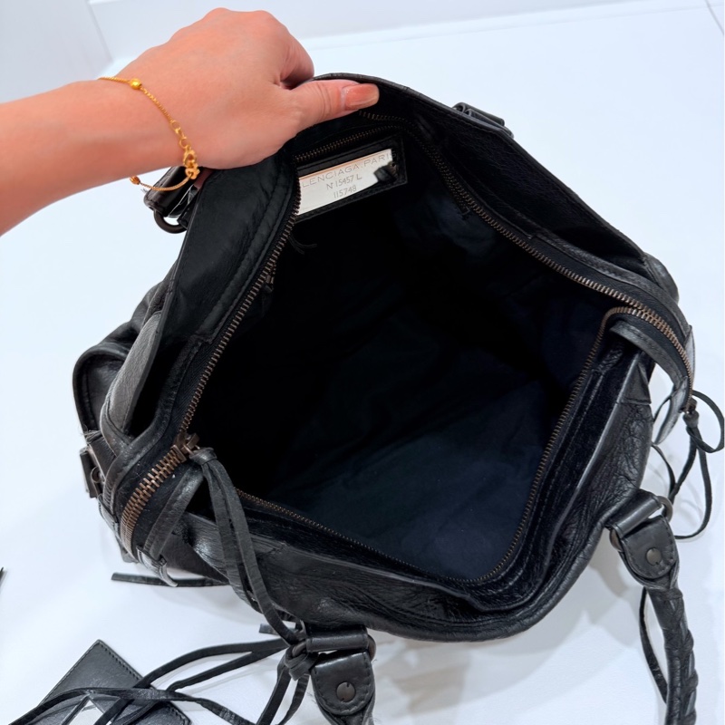 Balenciaga 巴黎世家 city Classic all black黑色 機車包 手提包 斜背包 肩背包 側背包-28