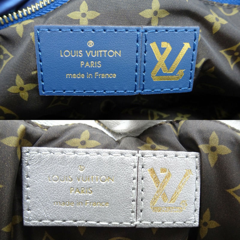 路易威登 2021 秋冬 Maxi Multi Pochette Accessoires 女士單肩包 M21057(已停產)Monogram Pillow,海軍藍和銀色-7