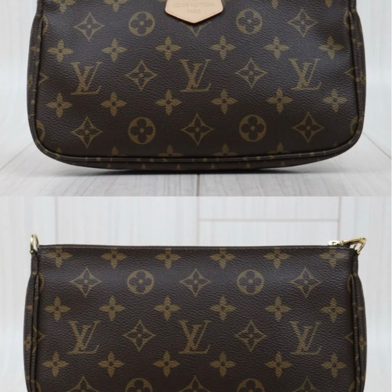 「JL精品代購」極新 LV 老花 五合一 綠背帶-2