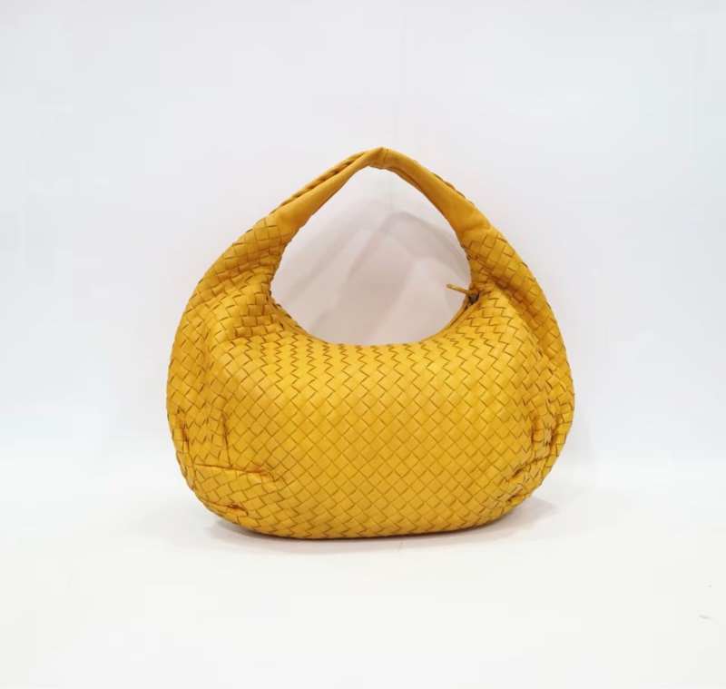 「JL精品代購」9新 BV 黃色編織hobo 肩背包-0