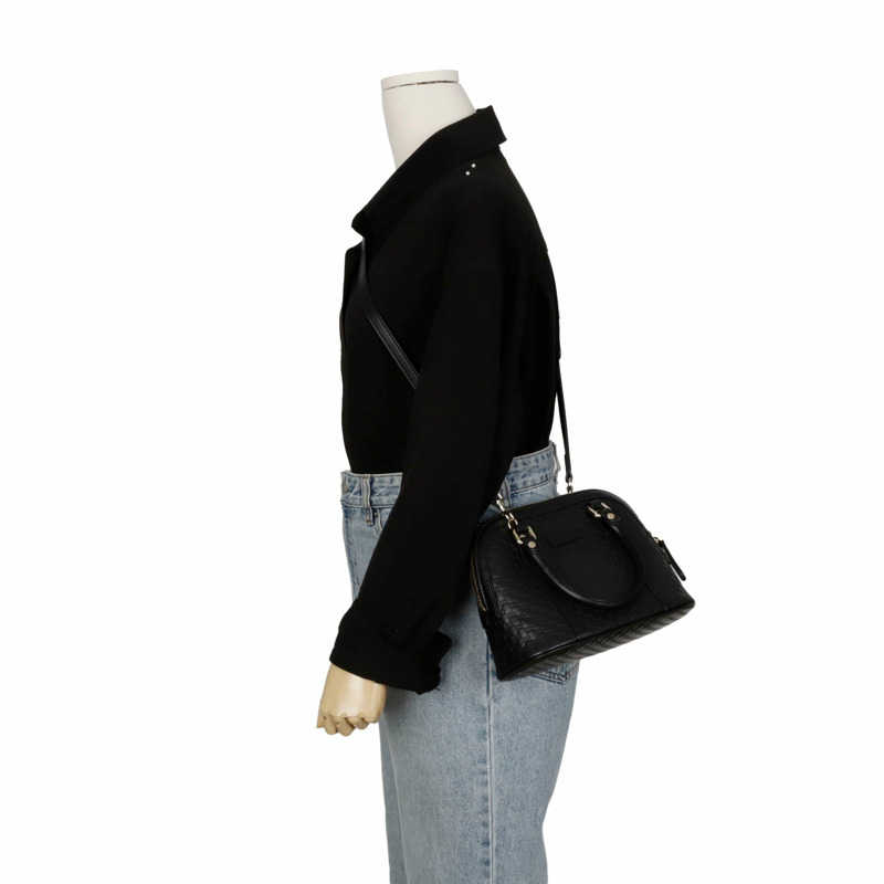 GUCCI 圓頂迷你手提單肩包 449654-10