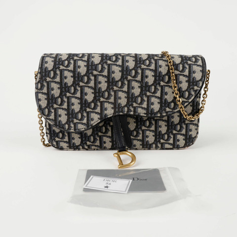 DIOR S5907CTZQ 馬鞍形中型鏈條斜背包
