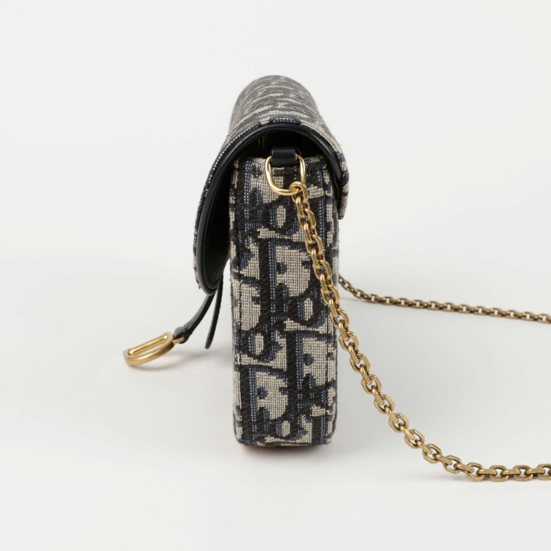 DIOR S5907CTZQ 馬鞍形中型鏈條斜背包-2