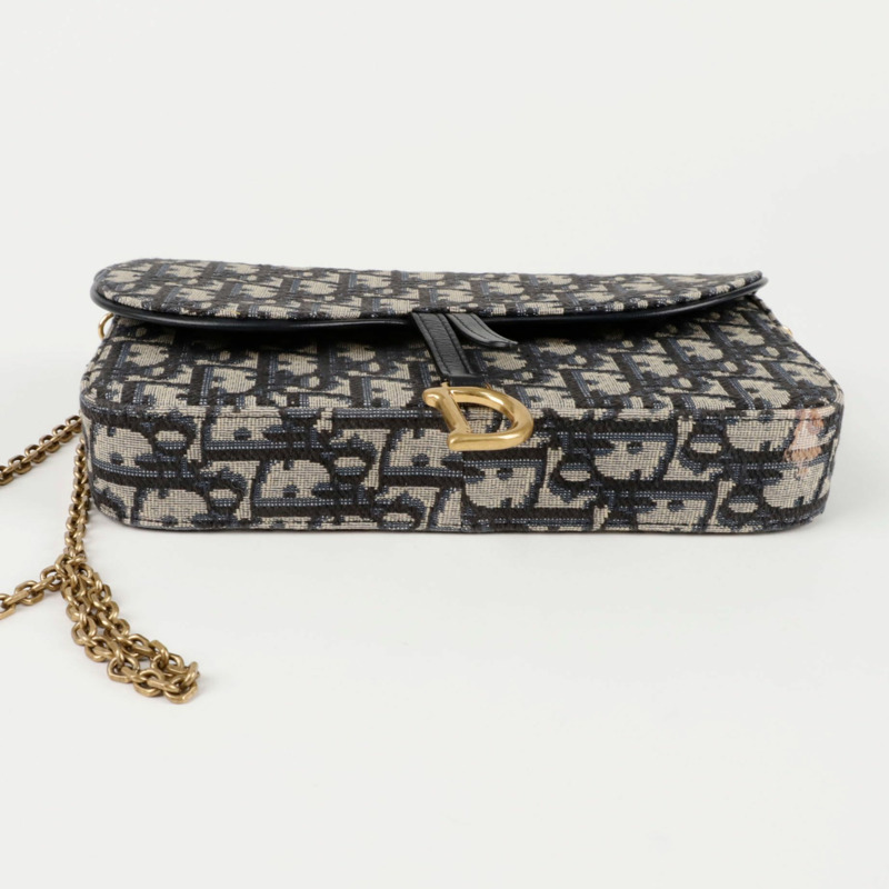 DIOR S5907CTZQ 馬鞍形中型鏈條斜背包-5