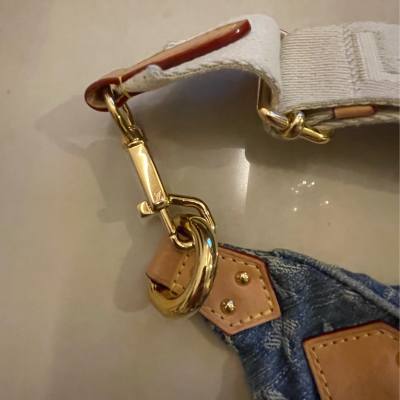 Louis Vuitton 深藍牛仔臀包-7