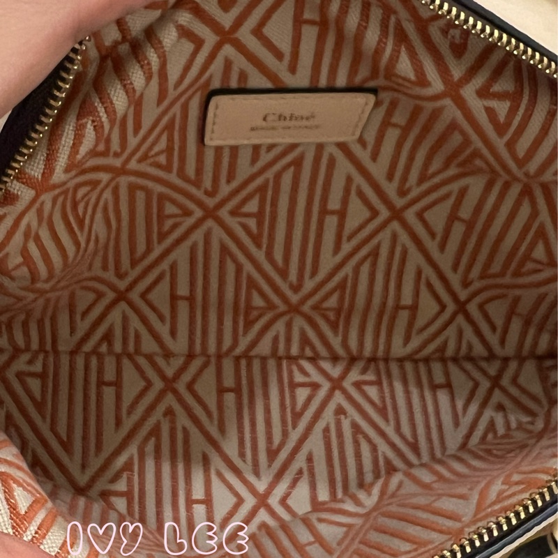 CHLOE Daria 小款 編織握把小牛皮 手提包 斜背包 米杏色 米色 正品 二手精品-8