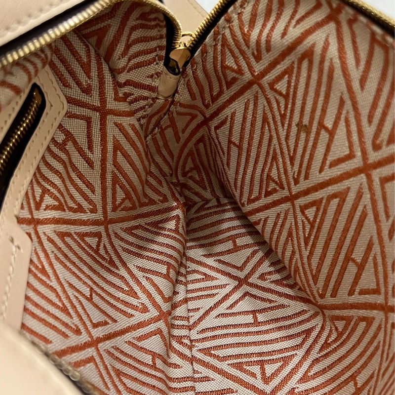 CHLOE Daria 小款 編織握把小牛皮 手提包 斜背包 米杏色 米色 正品 二手精品-12