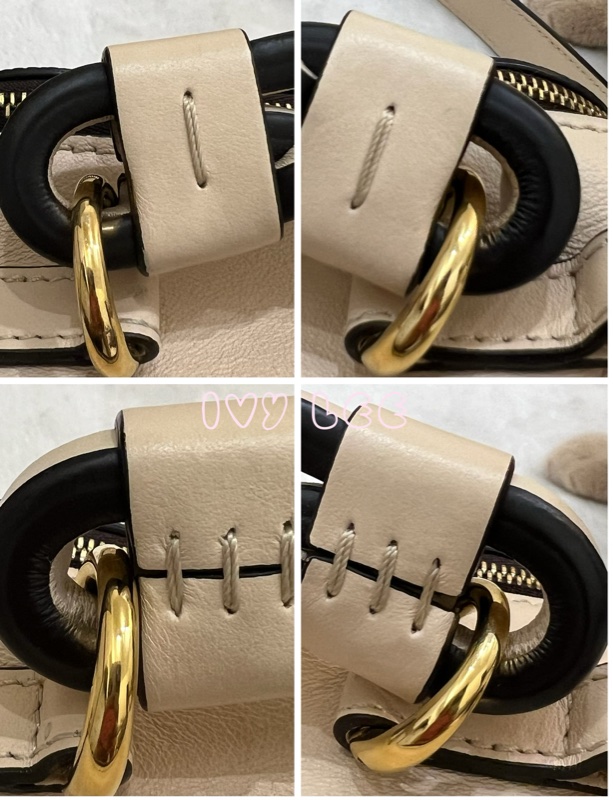 CHLOE Daria 小款 編織握把小牛皮 手提包 斜背包 米杏色 米色 正品 二手精品-22