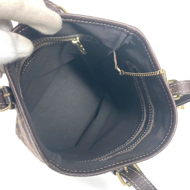 路易威登 M95226 Monogram Mini Bucket PM 手提包,帶小袋,單肩背包,水桶形帆布手提包,女士款,Fuzan,棕色-8