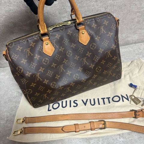 正品 Lv speedy 35波士頓包/斜背款