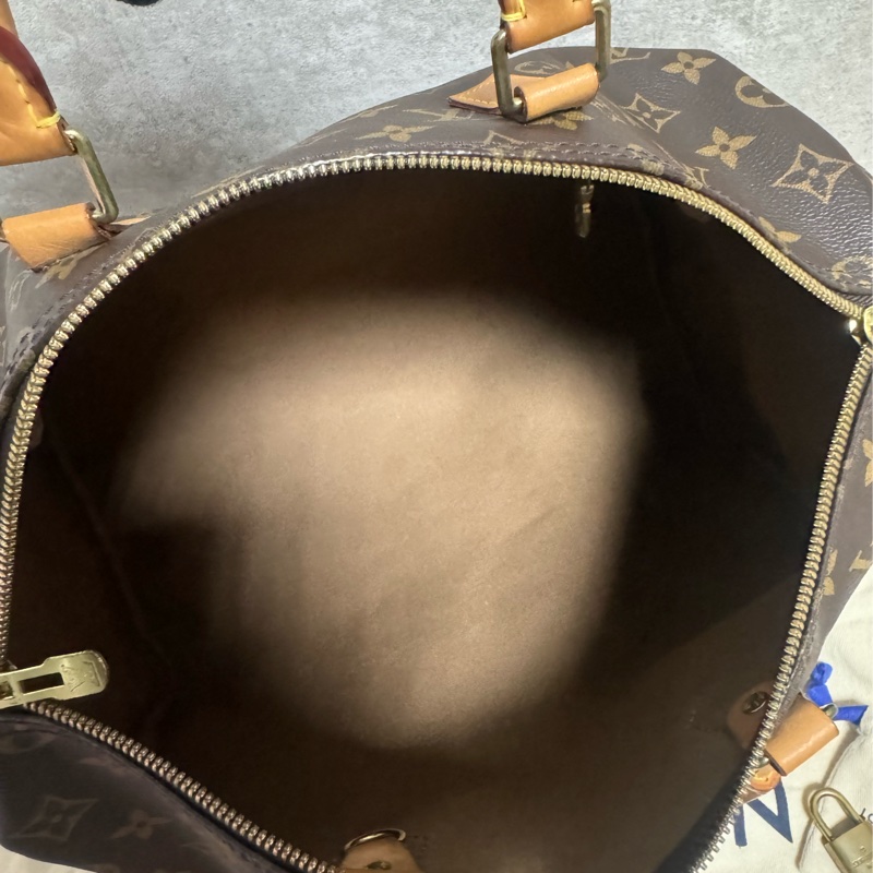 正品 Lv speedy 35波士頓包/斜背款-10