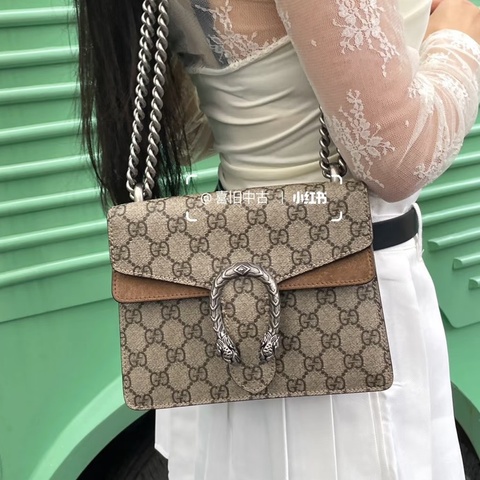 99新🆕有購證😍Gucci古馳老花小號酒神單肩斜跨鏈條包